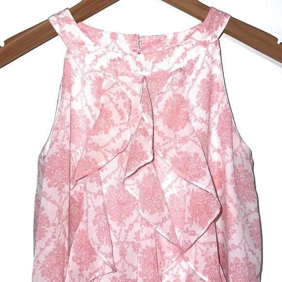 Disney D-Signed Beauty and the Beast Girls Brocade Chiffon Ruffle Tank Dress - Picture 2 of 13